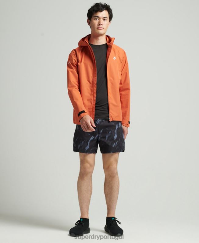 jaqueta impermeável homens laranja roupas Superdry 2208H1025