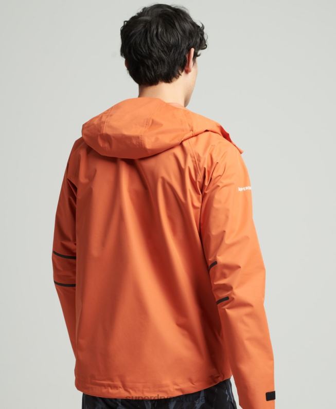 jaqueta impermeável homens laranja roupas Superdry 2208H1025