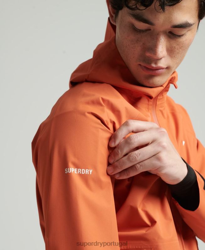 jaqueta impermeável homens laranja roupas Superdry 2208H1025