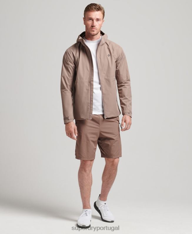 jaqueta impermeável homens marrom roupas Superdry 2208H4723