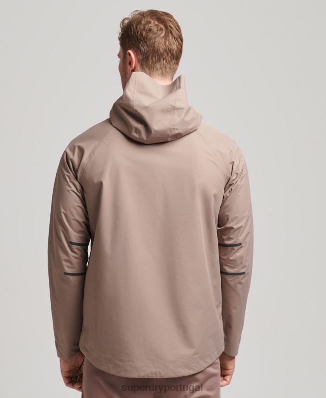 jaqueta impermeável homens marrom roupas Superdry 2208H4723