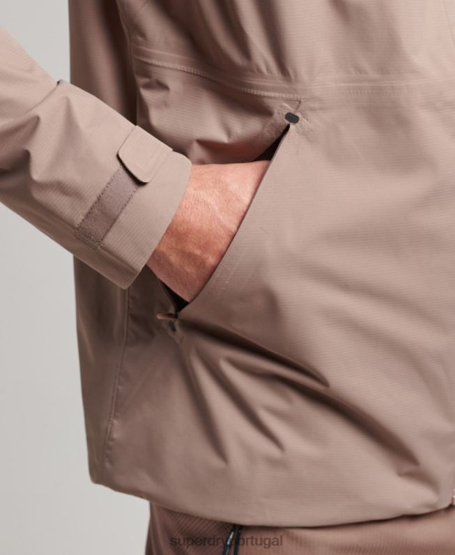 jaqueta impermeável homens marrom roupas Superdry 2208H4723