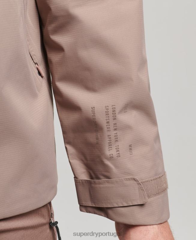 jaqueta impermeável homens marrom roupas Superdry 2208H4723