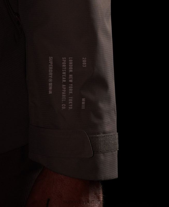 jaqueta impermeável homens marrom roupas Superdry 2208H4723