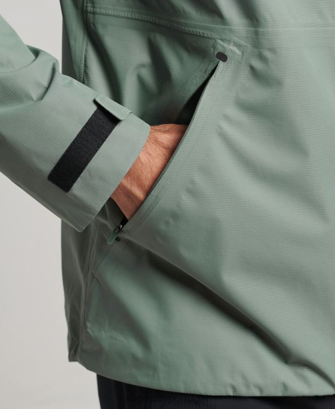 jaqueta impermeável homens verde roupas Superdry 2208H4635