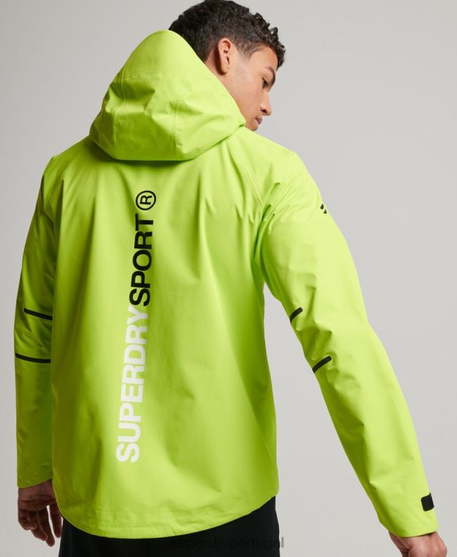 jaqueta impermeável homens verde roupas Superdry 2208H962