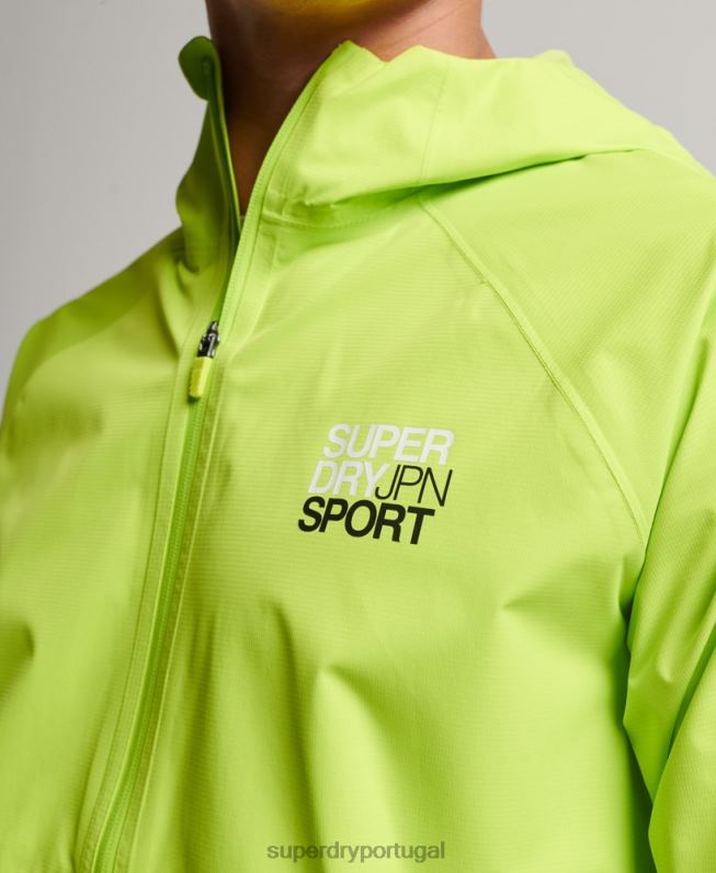 jaqueta impermeável homens verde roupas Superdry 2208H962