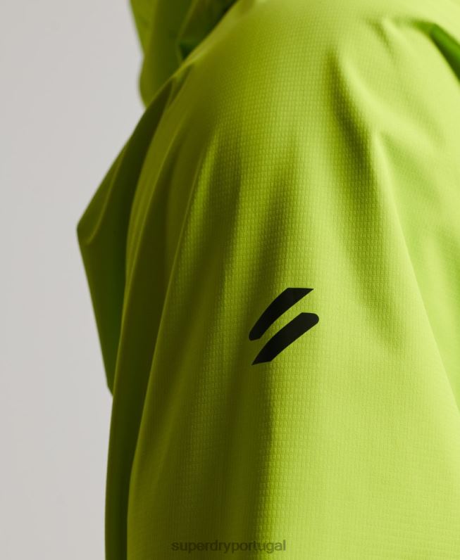 jaqueta impermeável homens verde roupas Superdry 2208H962