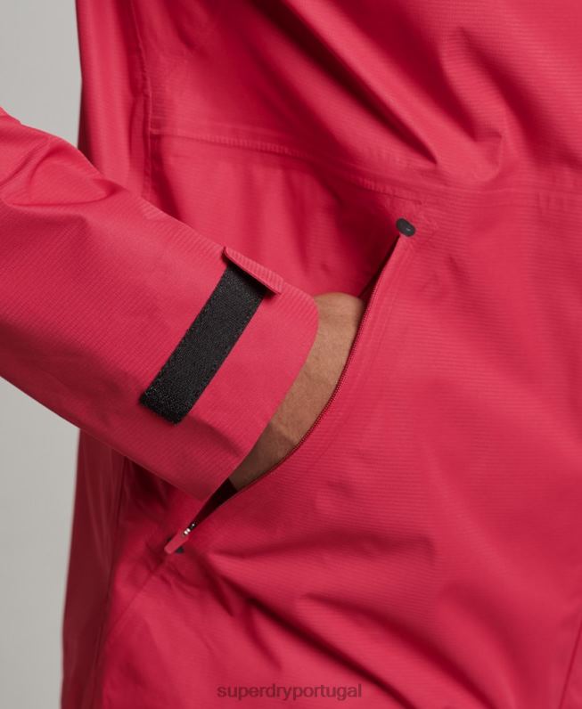 jaqueta impermeável homens vermelho roupas Superdry 2208H1110