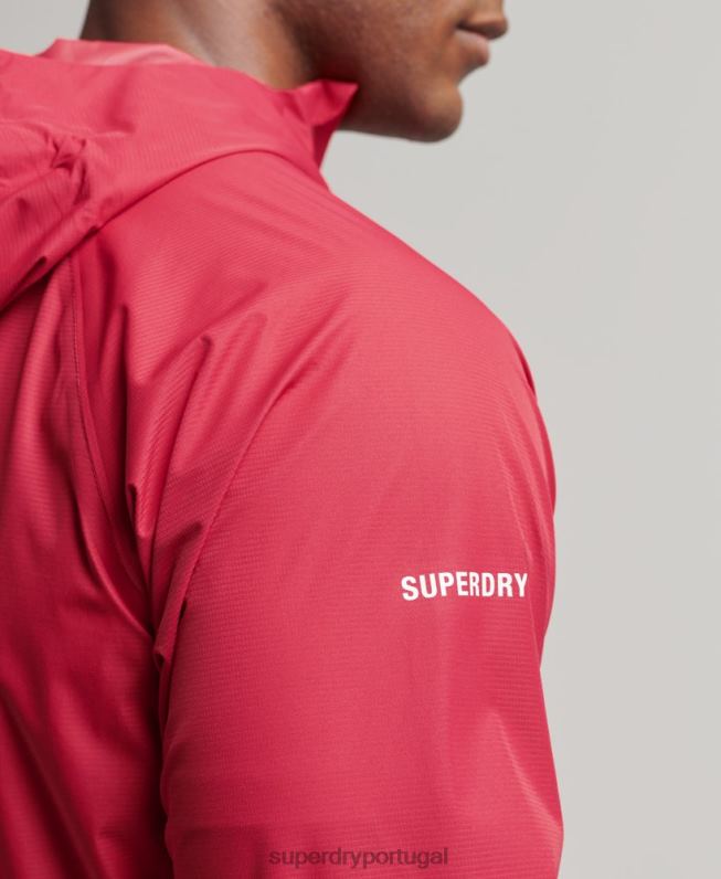 jaqueta impermeável homens vermelho roupas Superdry 2208H1110