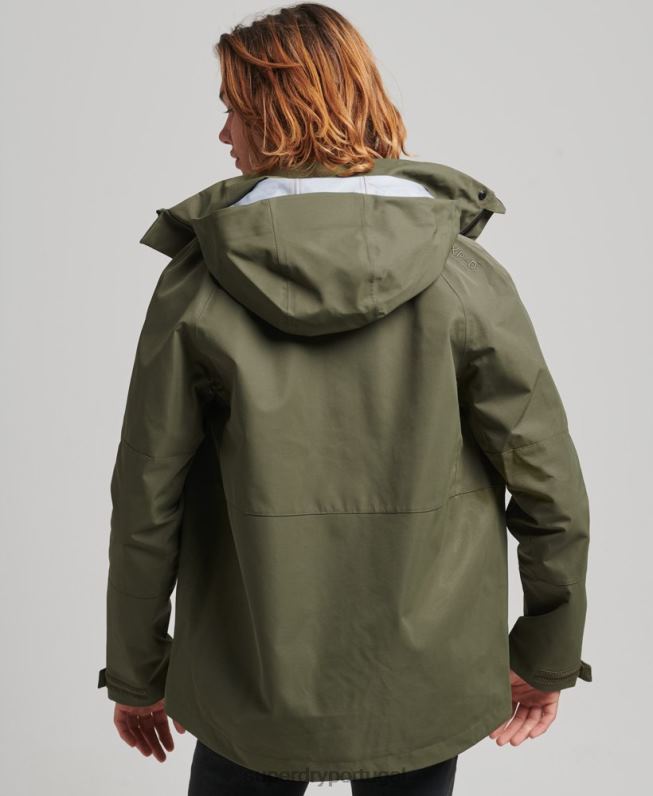 jaqueta impermeável xpd homens caqui roupas Superdry 2208H4693