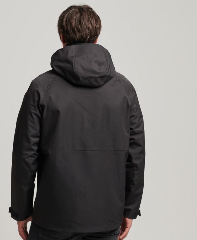 jaqueta impermeável xpd homens preto roupas Superdry 2208H4553