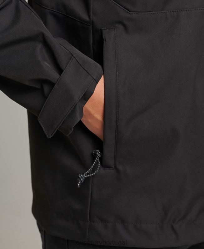jaqueta impermeável xpd homens preto roupas Superdry 2208H4553