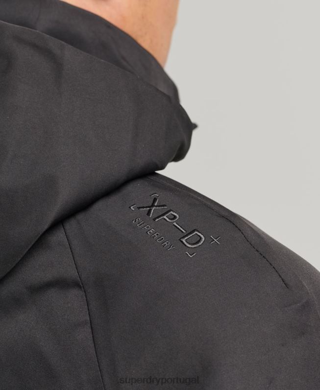 jaqueta impermeável xpd homens preto roupas Superdry 2208H4553