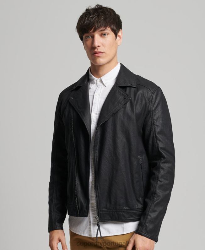 jaqueta jeans vintage homens preto roupas Superdry 2208H4540