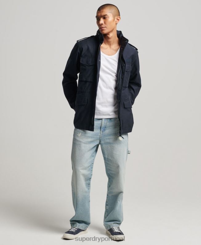 jaqueta militar m65 homens marinha roupas Superdry 2208H1130