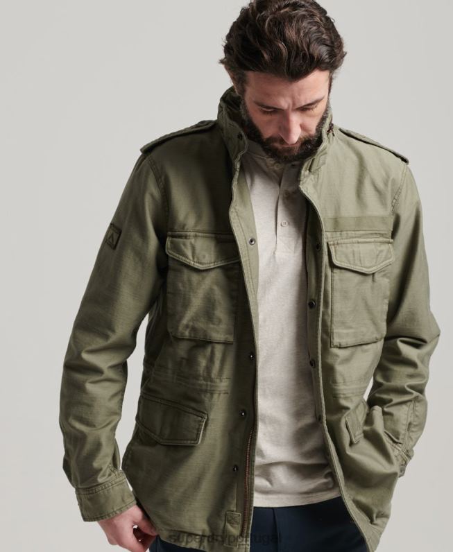 jaqueta militar m65 homens verde roupas Superdry 2208H908