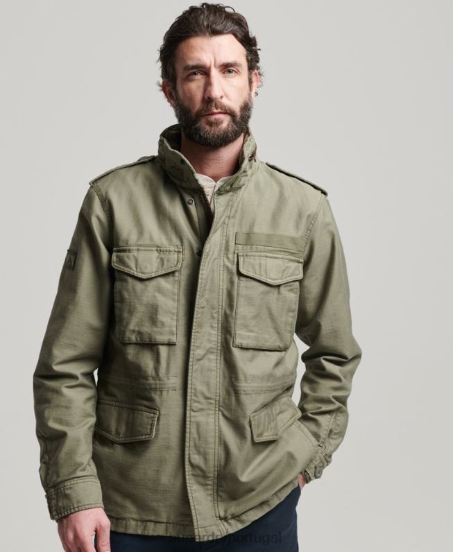 jaqueta militar m65 homens verde roupas Superdry 2208H908
