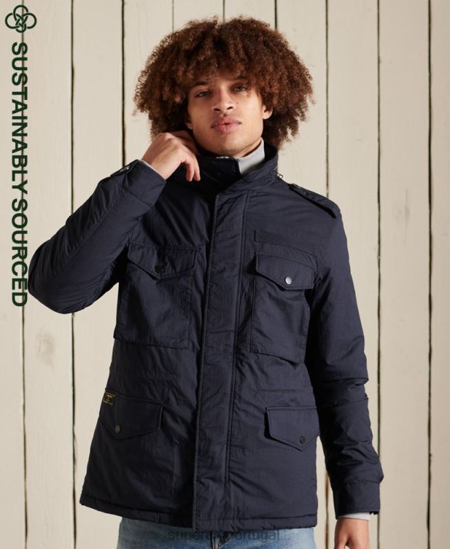 jaqueta militar m-65 homens azul roupas Superdry 2208H4675