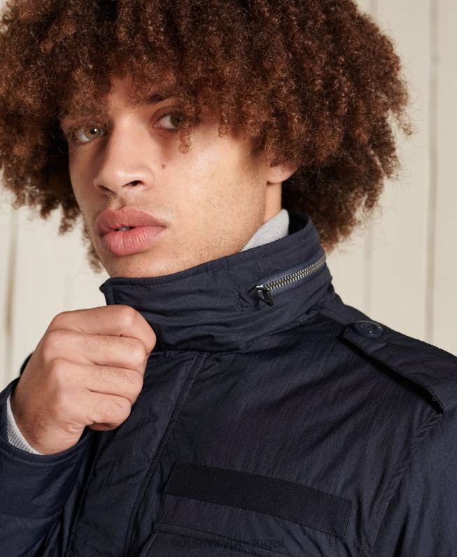 jaqueta militar m-65 homens azul roupas Superdry 2208H4675