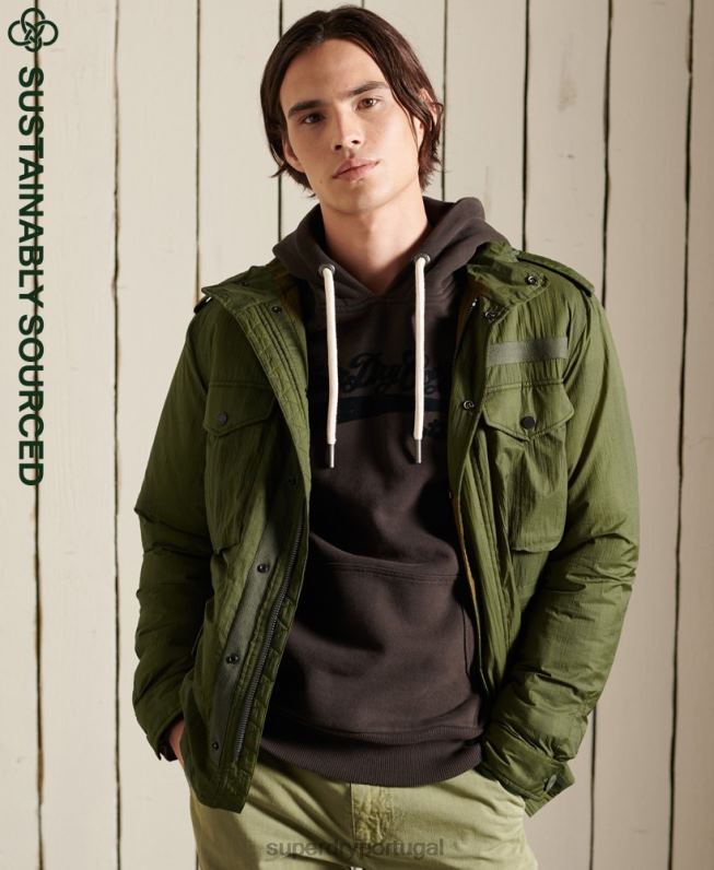 jaqueta militar m-65 homens verde roupas Superdry 2208H4495