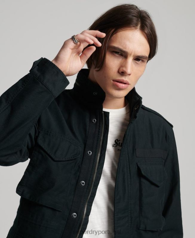 jaqueta militar vintage m65 homens cinza escuro roupas Superdry 2208H947