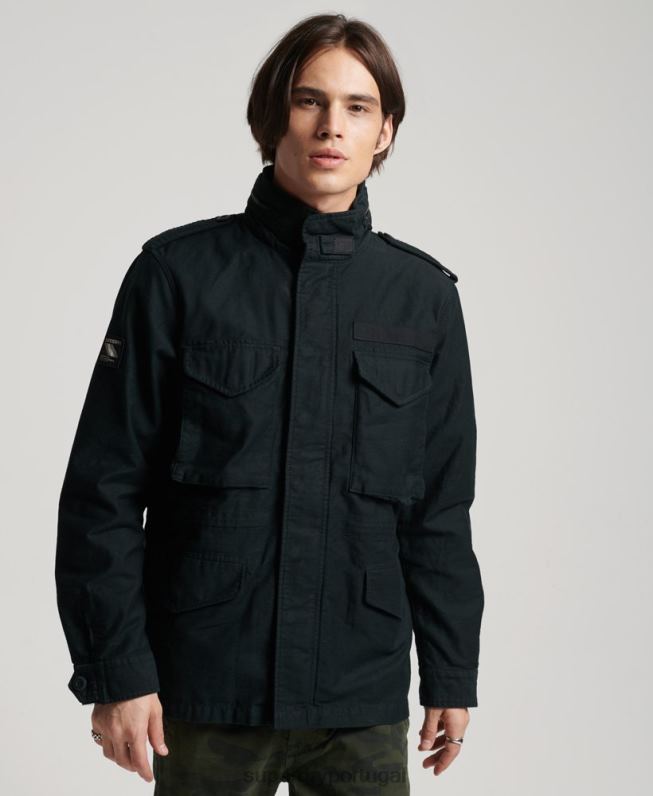 jaqueta militar vintage m65 homens cinza escuro roupas Superdry 2208H947