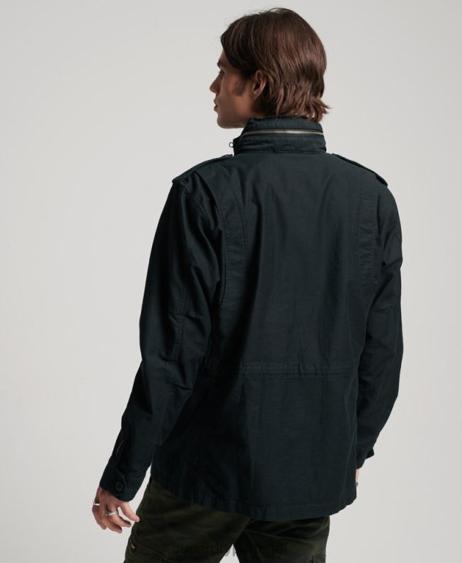 jaqueta militar vintage m65 homens cinza escuro roupas Superdry 2208H947