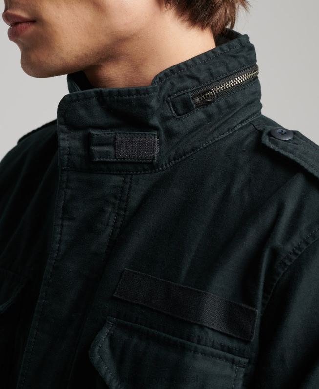 jaqueta militar vintage m65 homens cinza escuro roupas Superdry 2208H947
