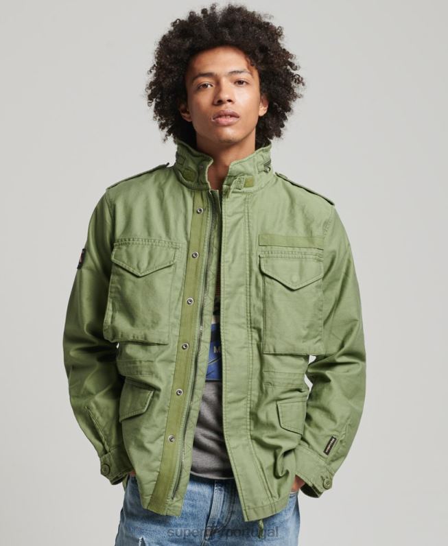jaqueta militar vintage m65 homens verde roupas Superdry 2208H928