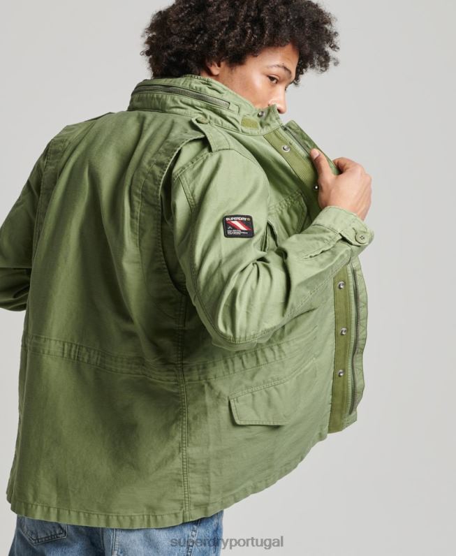 jaqueta militar vintage m65 homens verde roupas Superdry 2208H928