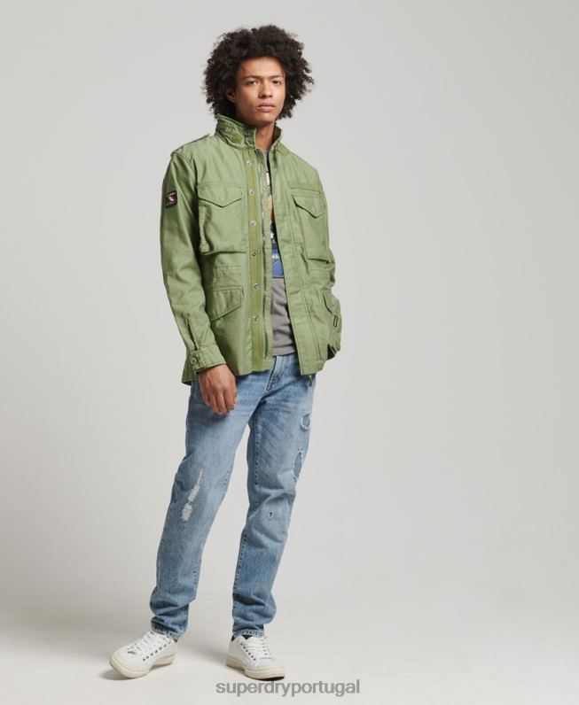 jaqueta militar vintage m65 homens verde roupas Superdry 2208H928