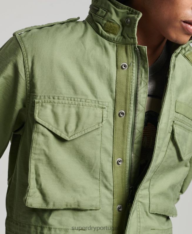 jaqueta militar vintage m65 homens verde roupas Superdry 2208H928