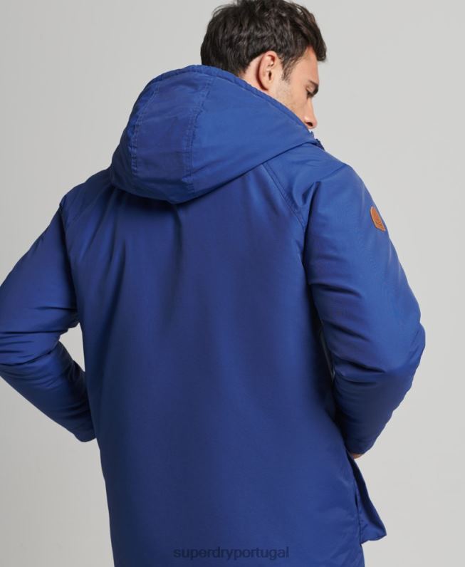 jaqueta parka acolchoada montanha homens marinha roupas Superdry 2208H4480