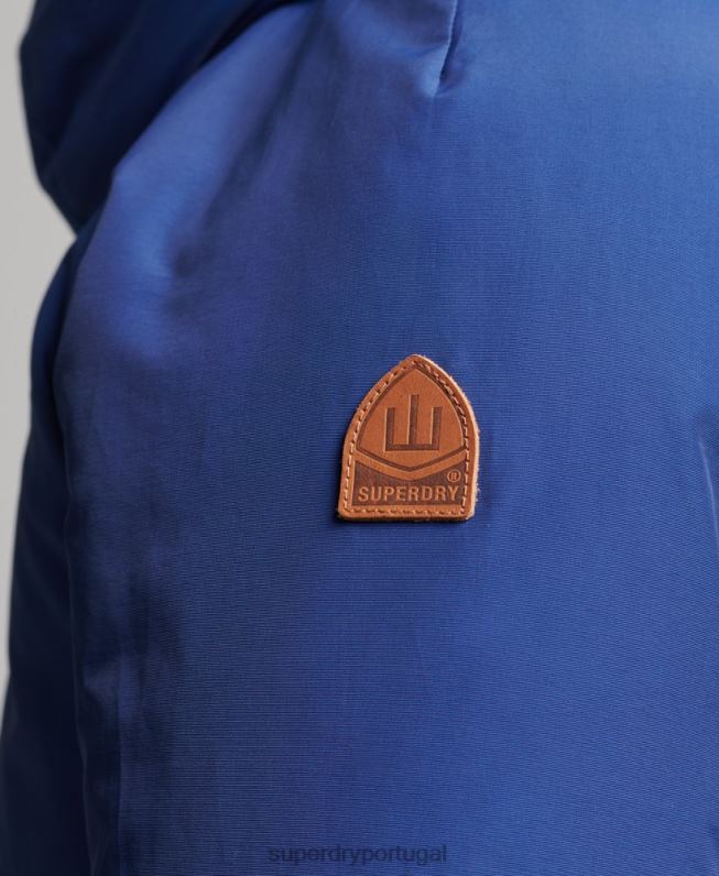 jaqueta parka acolchoada montanha homens marinha roupas Superdry 2208H4480