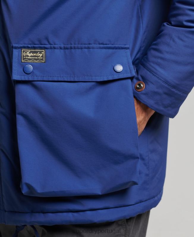 jaqueta parka acolchoada montanha homens marinha roupas Superdry 2208H4480
