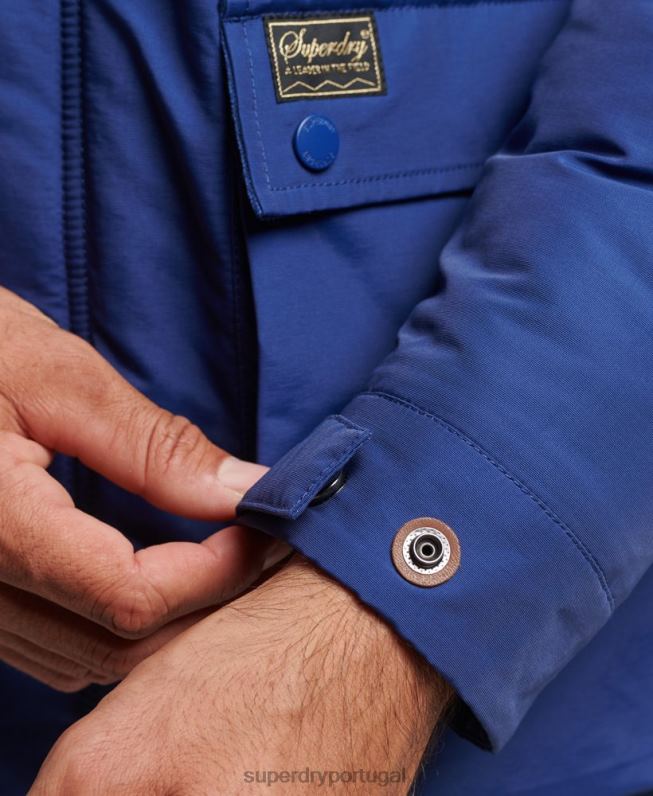 jaqueta parka acolchoada montanha homens marinha roupas Superdry 2208H4480