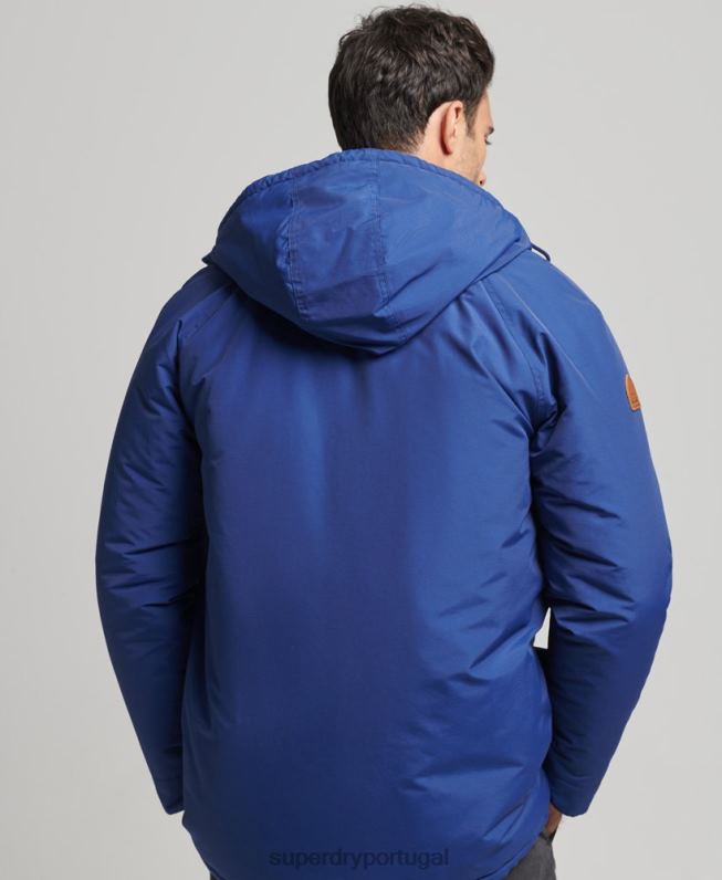 jaqueta parka acolchoada montanha homens marinha roupas Superdry 2208H4480