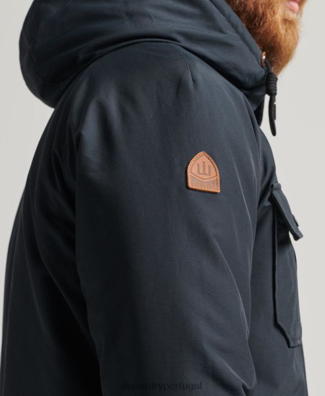 jaqueta parka acolchoada montanha homens marinha roupas Superdry 2208H4492