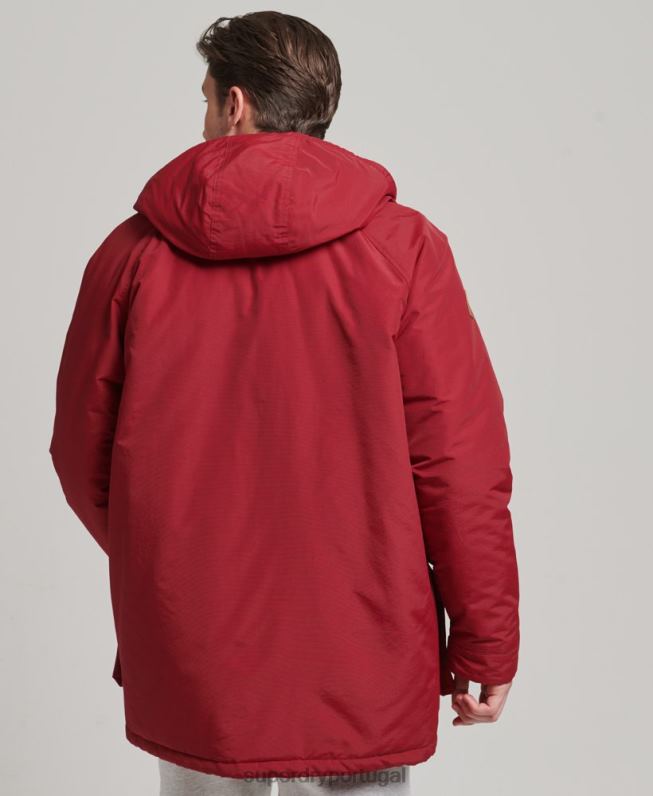 jaqueta parka acolchoada montanha homens vermelho roupas Superdry 2208H1064
