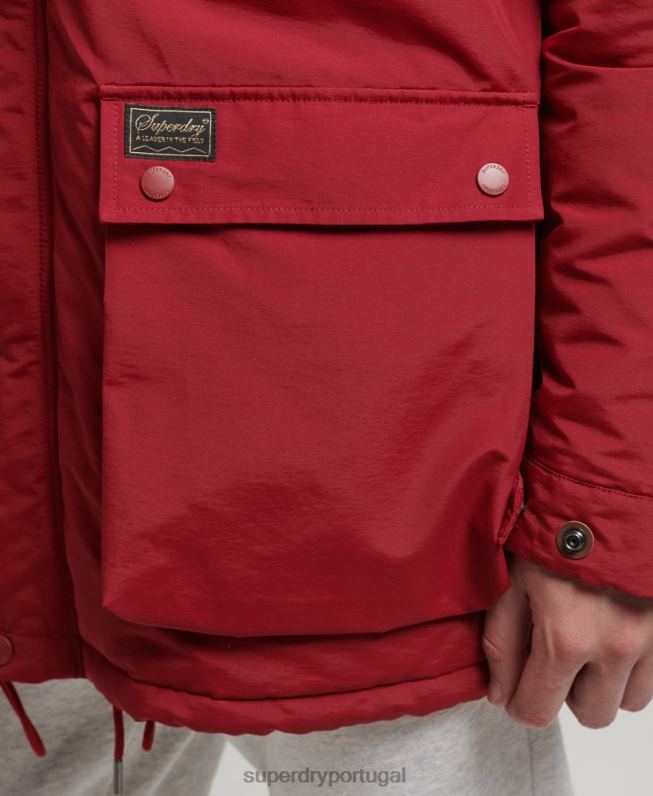 jaqueta parka acolchoada montanha homens vermelho roupas Superdry 2208H1064