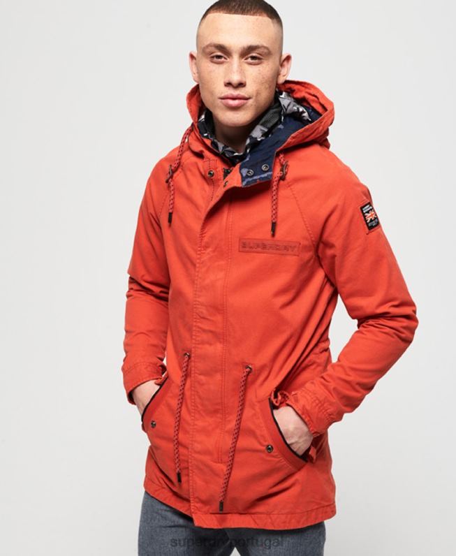 jaqueta parka aviador rookie homens laranja roupas Superdry 2208H1202