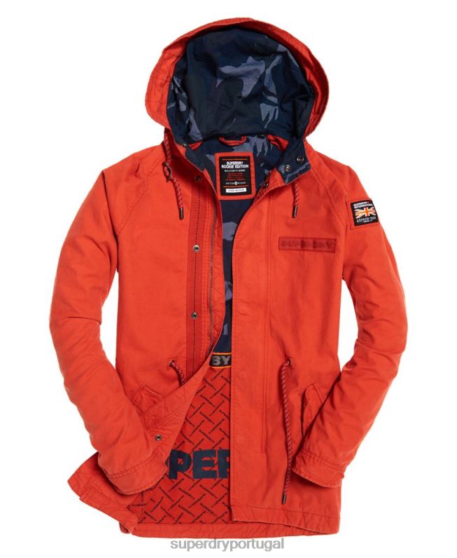 jaqueta parka aviador rookie homens laranja roupas Superdry 2208H1202