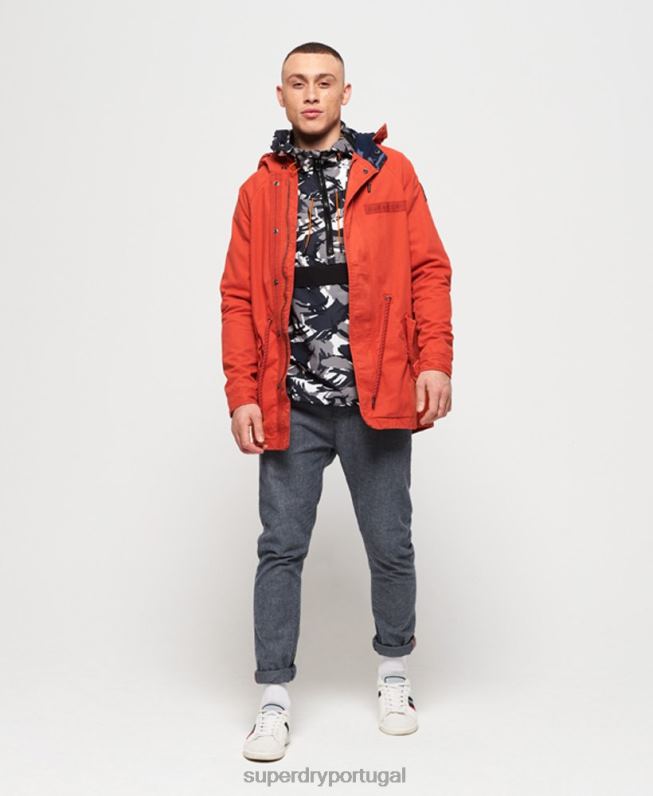jaqueta parka aviador rookie homens laranja roupas Superdry 2208H1202