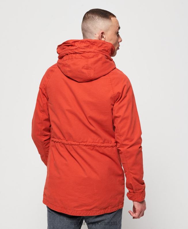 jaqueta parka aviador rookie homens laranja roupas Superdry 2208H1202