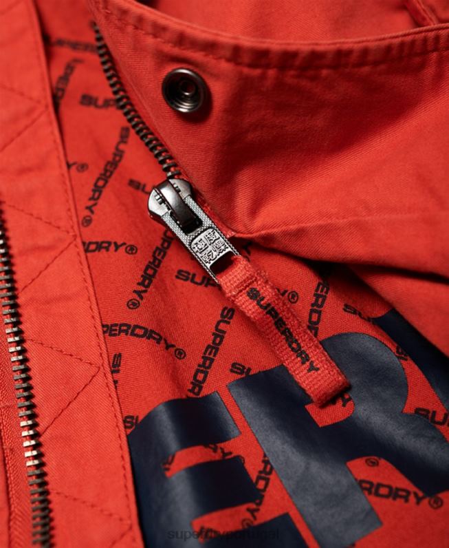 jaqueta parka aviador rookie homens laranja roupas Superdry 2208H1202