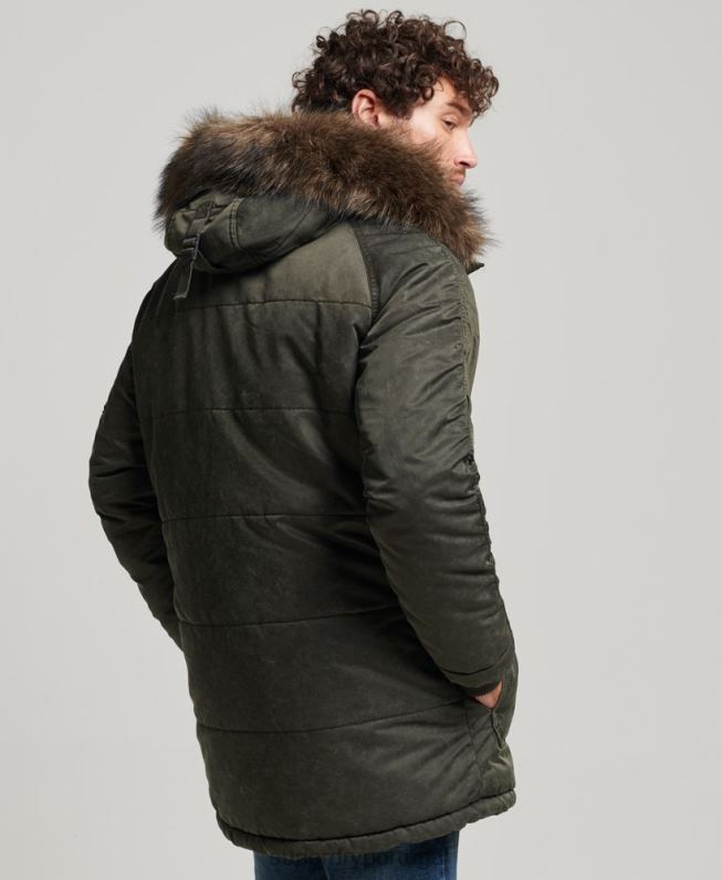 jaqueta parka chinook homens caqui roupas Superdry 2208H4479