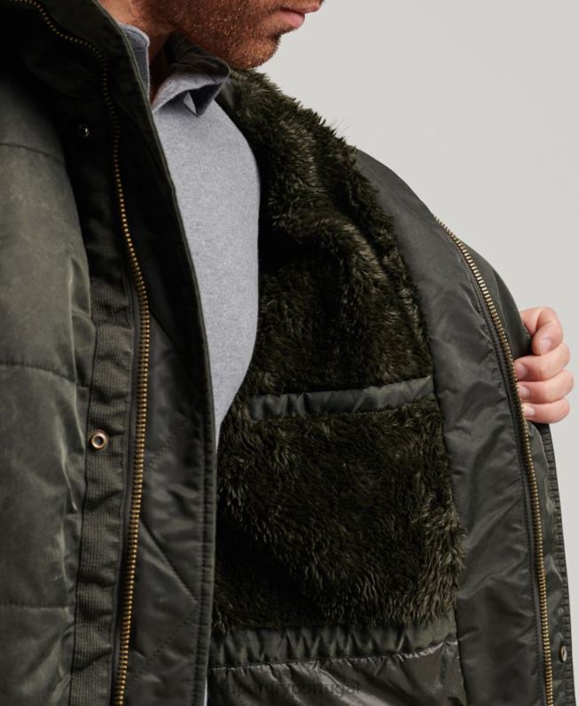 jaqueta parka chinook homens caqui roupas Superdry 2208H4479