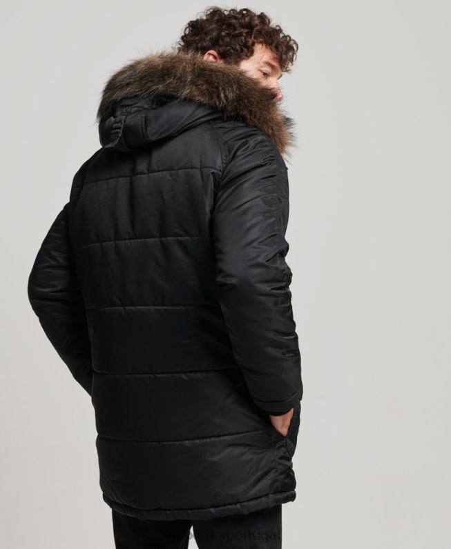 jaqueta parka chinook homens cinza escuro roupas Superdry 2208H4447