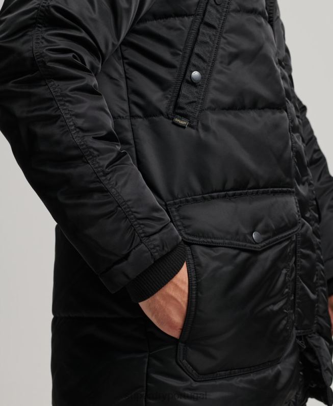 jaqueta parka chinook homens cinza escuro roupas Superdry 2208H4447